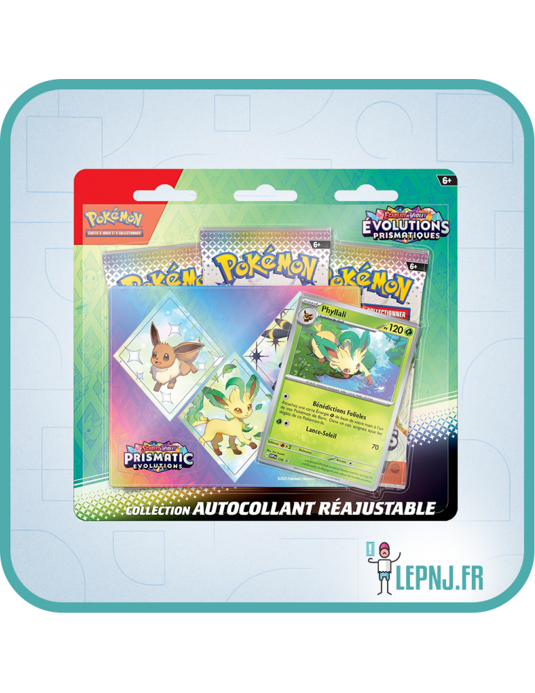 Tripack Pokémon Ecarlate et Violet Ev8.5 Evolutions Prismatiques phyllali - Lepnj.fr
