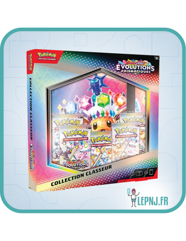 Coffret Classeur Pokémon Ev8.5 Evolutions Prismatiques - Ecarlate et Violet - Lepnj.fr
