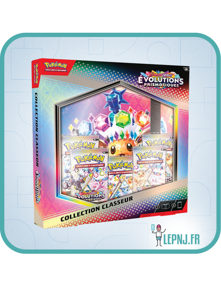 Coffret Classeur Pokémon Ev8.5 Evolutions Prismatiques - Ecarlate et Violet - Lepnj.fr