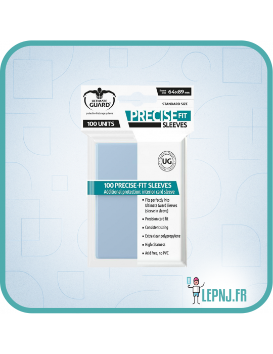 Protèges Cartes Precise Fit - Transparent - Ultimate Guard - Par 100