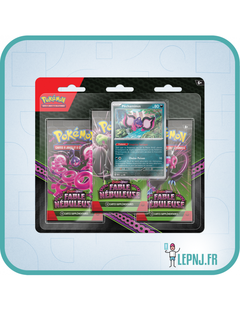 Tripack Pokémon Ecarlate et Violet Ev6.5 Fable Nébuleuse Pechaminus - Lepnj.fr