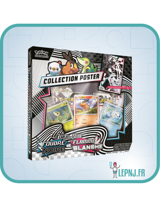 Coffret Poster Pokémon Ev10.5 Foudre Noire et Flamme Blanche - Ecarlate et Violet - Lepnj.fr