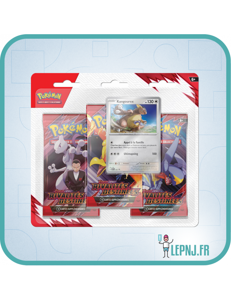 Tri pack Pokémon Ecarlate et Violet Ev10 Rivalités Destinées Kangourex - Lepnj.fr