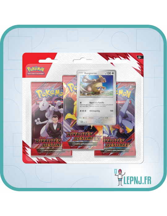 Tri pack Pokémon Ecarlate et Violet Ev10 Rivalités Destinées Kangourex - Lepnj.fr