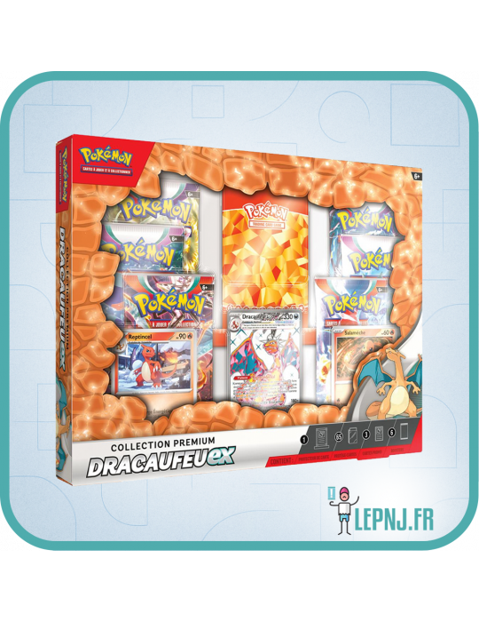 Pokemon Coffret Collection Prémium Dracaufeu Ex - Ecarlate et Violet - Lepnj.fr