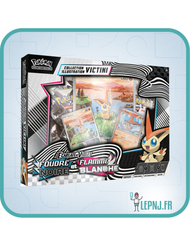 Pokémon - Coffret Collection Illustration Victini Ev10.5 - Foudre Noire et Flamme Blanche - Ecarlate et Violet - Lepnj.fr
