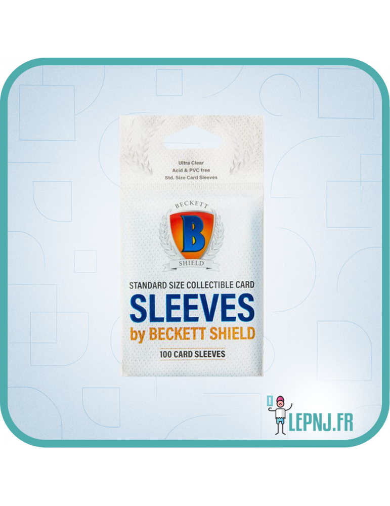 Beckett Shield - Sleeve taille standard transparent - Paquet de 100 - Lepnj.fr