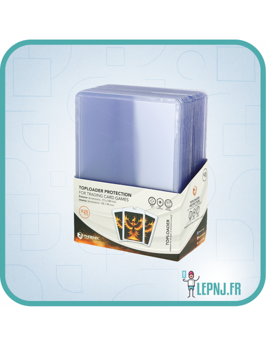 Phoenix Shield - Toploader Taille Standard - Paquet de 25 - Lepnj.fr
