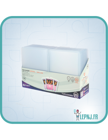 Phoenix Shield - Toploader Crystal 100% UV - Taille Standard - Paquet de 50 - Lepnj.fr